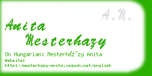 anita mesterhazy business card